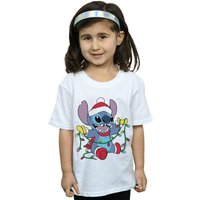 Lilo & Stitch Christmas Lights Cotton T Shirt