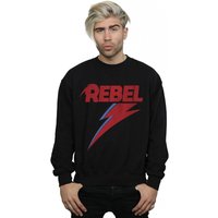 David Bowie Men's Distressed Rebel Sweatshirt in Black | Size: Medium