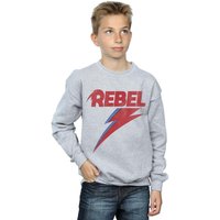 David Bowie Boy's Distressed Rebel Sweatshirt in Grey | Size: 5-6 Years