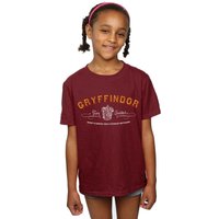 Harry Potter Girl's Gryffindor Team Quidditch Cotton T-Shirt in Burgundy | Size: 12-13 Years