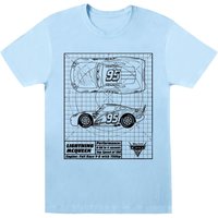 Lightning McQueen Blueprint Cotton T Shirt Blue