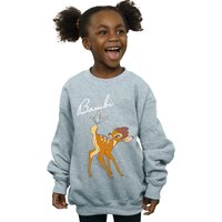 Disney Girl's Bambi Butterfly Tail Sweatshirt in Grey | Size: 9 Years