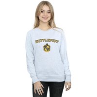Harry Potter Women's Hufflepuff Crest Sweatshirt in Grey | Size: Medium