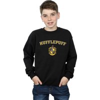 Harry Potter Boy's Hufflepuff Crest Sweatshirt in Black | Size: 9 Years