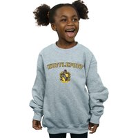 Harry Potter Girl's Hufflepuff Crest Sweatshirt in Grey | Size: 9 Years