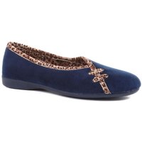 Pavers Women's Leopard Print Slippers in Navy | Size: 4