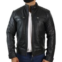 Zipped Soft Leather Short Biker Jacket True