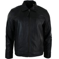 Classic Zipped Leather Jacket Retro