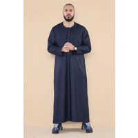 Thobez Men's Omani Eid Tassel Thobe Jubba in Navy | Size: 60R