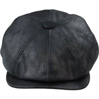 8 Panel Razor Baker PU Leather Hat S M