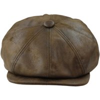 8 Panel Razor Baker PU Leather Hat S M