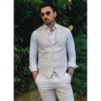 Summer Suit Waistcoat Trousers Wedding 44R