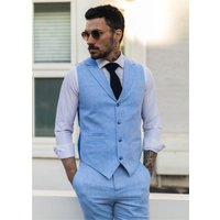 Summer Suit Waistcoat Trousers Wedding 46R