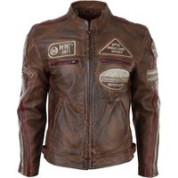 Zipped Biker Leather Jacket