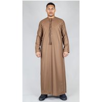 Thobez Men's Thobe Emirati Islamic Clothing String Tassel in Bronze | Size: 56R