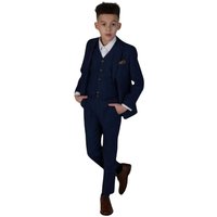 Paul Andrew Boy's Mayfair 3 Piece Wedding Suit in Blue | Size: 1 Year
