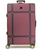 TruClothing Vintage - Suitcase Hard-Shell 4 Spinner Wheels Travel Bag in Burgundy | Size: Small