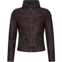 Hooded Biker Leather Jacket
