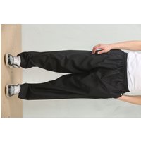 Thobez Men's Comfort Thobe Trousers Pants Lounge Elasticated Zip Pockets in Black | Size: Medium