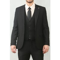 IM30 3 Piece Suit Plain Tailored Fit Wedding Prom Formal Stitch Lapel 38R