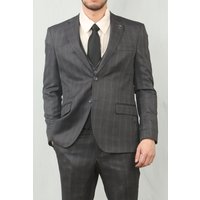 IM31 3 Piece Prince Wales Check Suit Tailored Fit Wedding Prom 38R