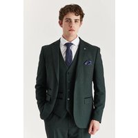 Paul Andrew Men's Regent Blazer Checked Classic Plaid Tailored Fit Jacket in Green | Size: 48R
