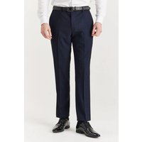 Paul Andrew Men's Regent Trousers Plaid Check Formal Suit Pants in Navy | Size: 40R