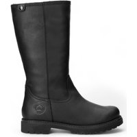 TruClothing Women's Knee High Pull On Faux Fur Lining Leather Boots in Black | Size: 7