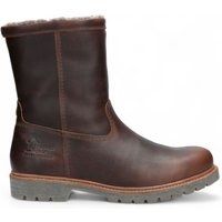 TruClothing Men's Waterproof Faux Fur Lining Leather Biker Boots in Brown | Size: 8