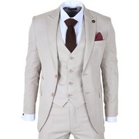 Classic Suit 3 Piece Tailored Fit Vintage Office Wedding Prom 46R