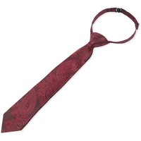 Paul Andrew Paisley Necktie Floral Satin Tie in Red
