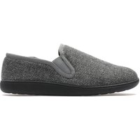 Clarks Men's King Ease Dark Grey Interest Slip Ons, Slippers | Size: 8-Standard Fit