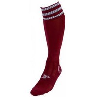 Precision Men's 3 Stripe Pro Football Socks in Maroon | Size: 7-11