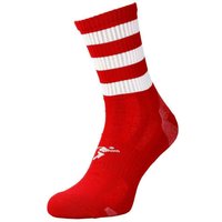 Precision Men's Pro Hooped Gaelic Mid Socks in Red | Size: 7-11