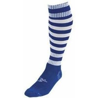 Precision Pro Hooped Football Socks in Mid Blue | Size: 12-2