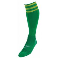 Precision Men's 3 Stripe Pro Football Socks in Bright Green | Size: 3-6