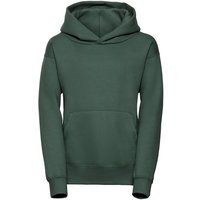 JERZEES Plain Hoodie in Bottle Green | Size: 5-6 Years
