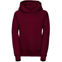 JERZEES Plain Hoodie in Burgundy | Size: 7-8 Years