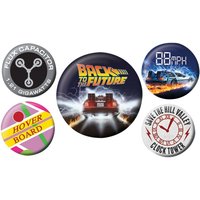 Back To The Future Delorean Badge Set (Pack of 5)