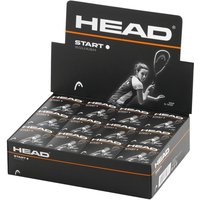 Head Start Single Dot Squash Balls (Pack of 12) in Black