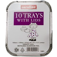 Caroline Food Container (Pack of 10) in Silver