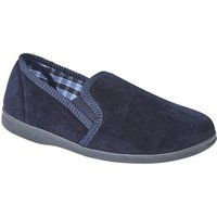 Sleepers Men's Wilson Velour Slippers in Navy | Size: 7