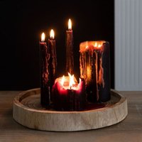Garden Greatness Vampire Tears Halloween Pillar Candle - 3 Wick in Black | Size: 1 Pack