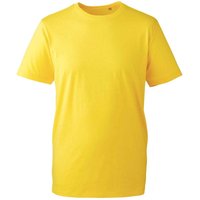 Plain Dark Grey T Shirt Yellow