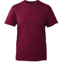 Plain Dark Grey T Shirt Burgundy