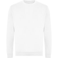 Plain Bottle Green Sweatshirt White