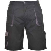 Portwest Men's Texo Contrast Cargo Shorts in Black | Size: XS