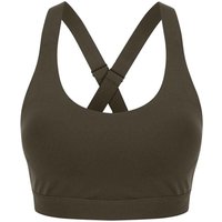 Tombo Women's Medium Impact Core Bra in Dark Olive | Size: Large