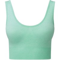 TriDri Women's Multisport Ribbed Seamless 3D Bra in Mint | Size: Small