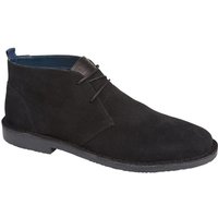 Roamers Men's Suede Desert Boots in Black | Size: 7